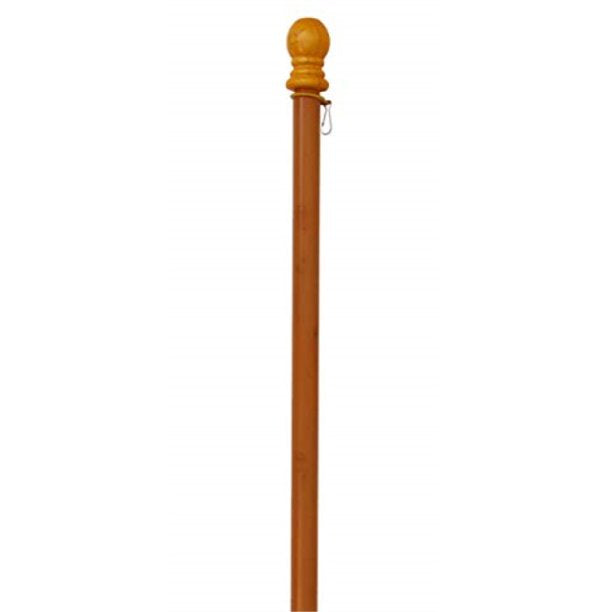 Flag Pole - For House Flags - Wooden with anti-wrap tube - 5' long
