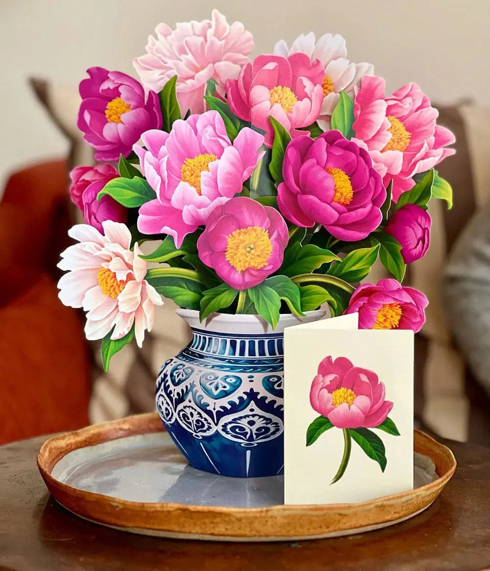 Flower Bouquet Popup Card - Peony Paradise - Fresh Cut