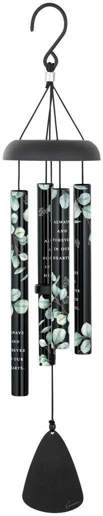 Wind Chime - 21" Black Tubes - In Our Hearts