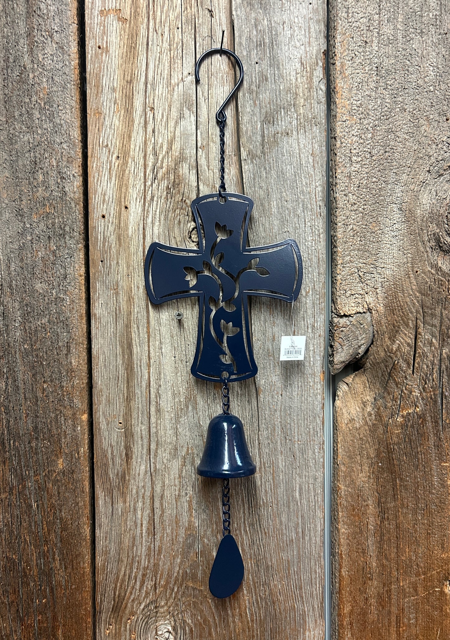 Chime - Cross - Navy Blue Die Cut with Bell