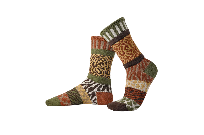 Savanna - Small - Mismatched Crew Socks - Solmate Socks