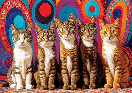 Five Cats - 1000 Piece - Enjoy Puzzle