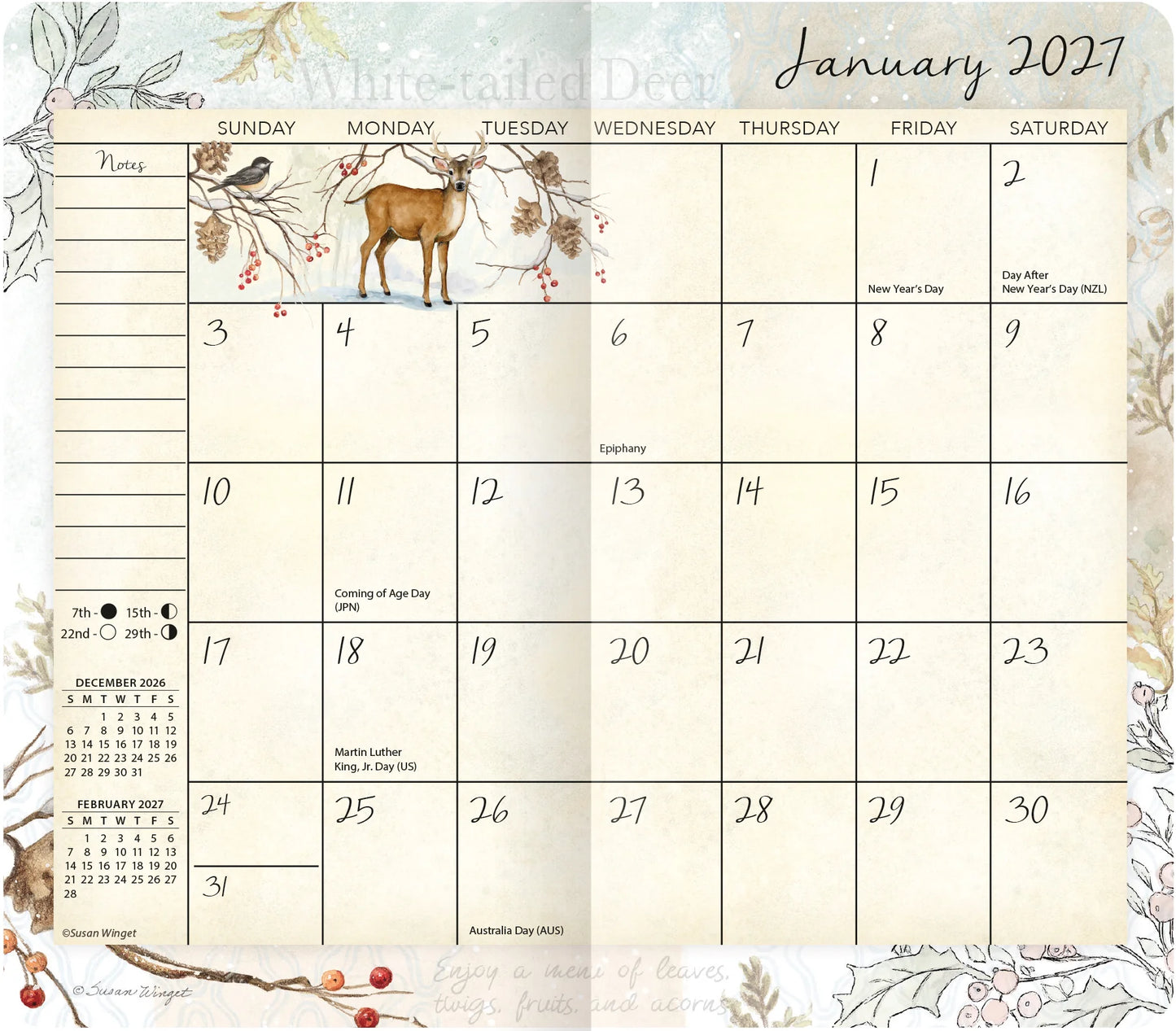 Lang Two Year Pocket Calendar - Field Guide - Susan Bourdet