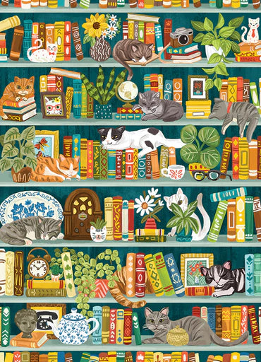 The Purrfect Bookshelf - 1000 Piece Cobble Hill Puzzle