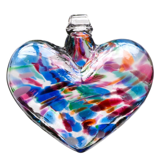 3" Heart - Multicolour - Classic Multi - Canadian Blown Glass