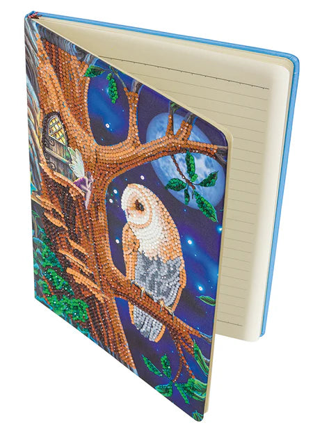 Crystal Art Notebook Kit - Owl and Fairy Tree - Craft Kit