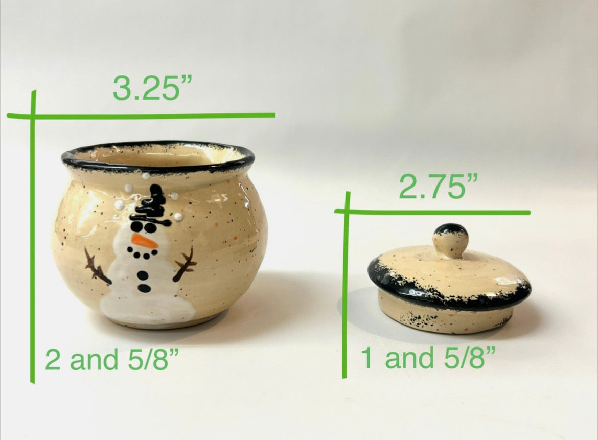 Cream & Sugar Set - Snowman - Canadian Handmade by Ed Lucier