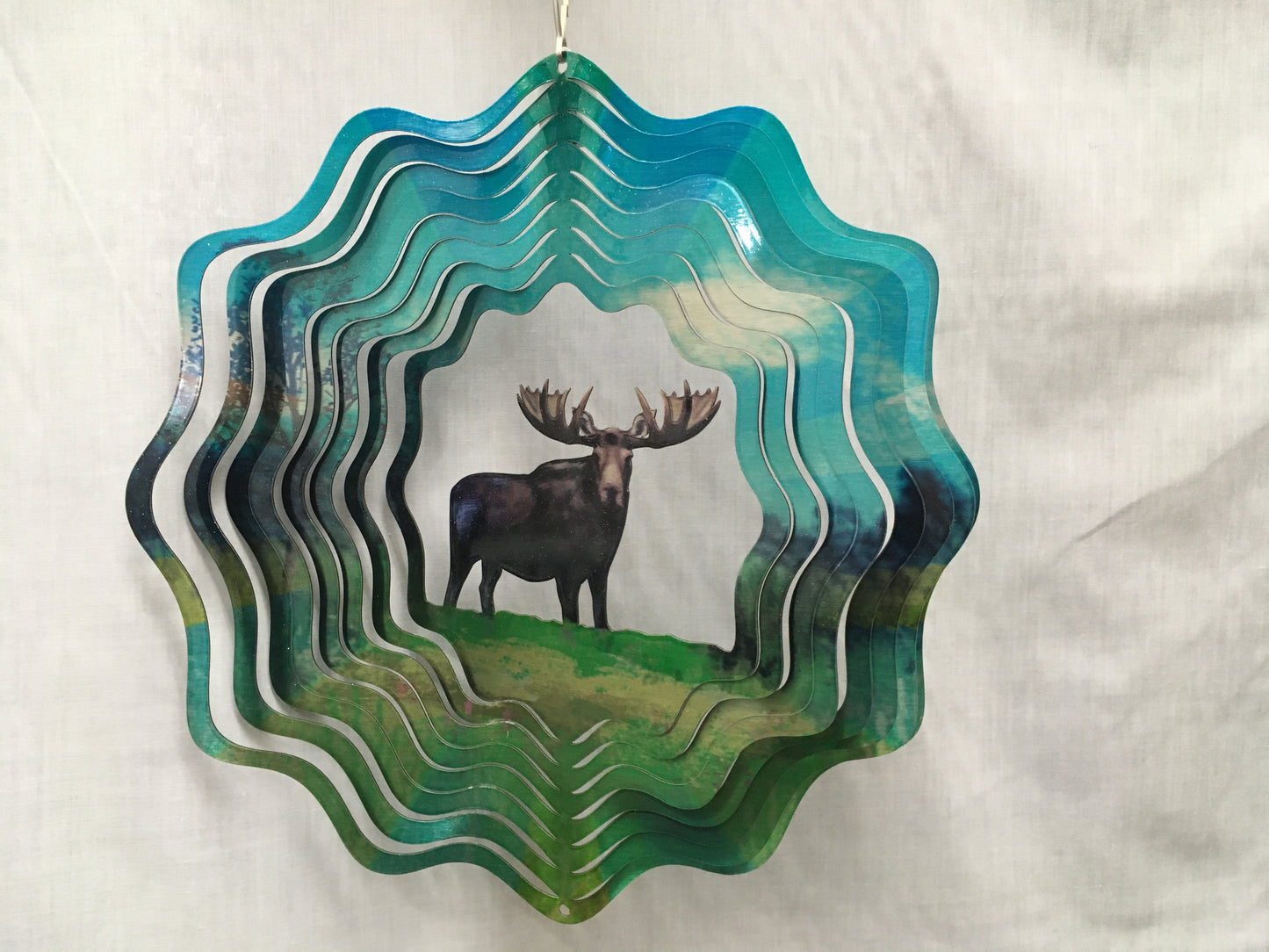 Moose Large - Cut Out Design Wind Spinner