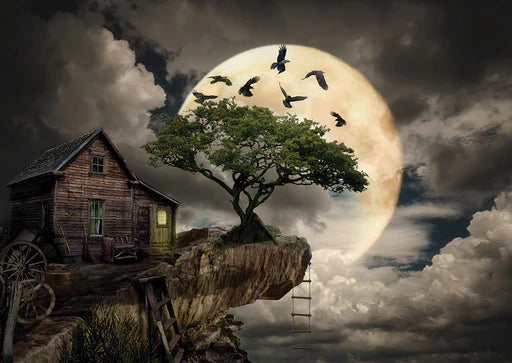 A Log Cabin on a Cliff - 1000 Piece - Enjoy Puzzle