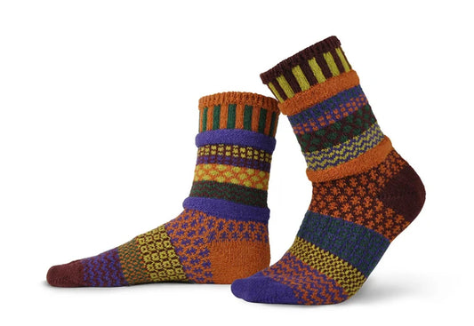 Fall Foliage - Extra Large - Mismatched Crew Socks - Solmate Socks