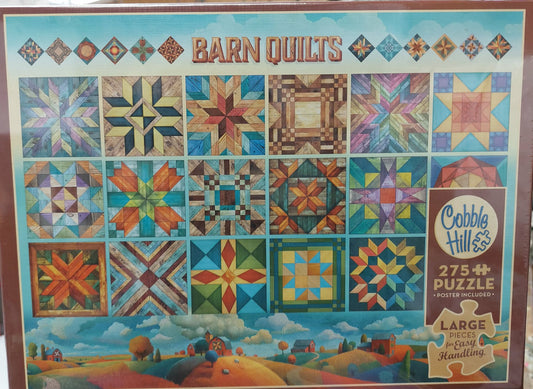 Barn Quilts - Easy Handling - 275 piece Cobble Hill Puzzle