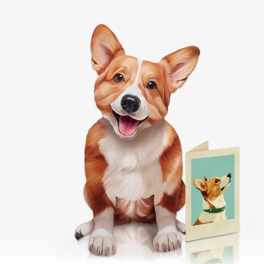 Pop up Pup Card - Corgi - Fresh Cut