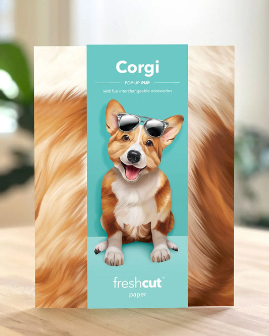 Pop up Pup Card - Corgi - Fresh Cut