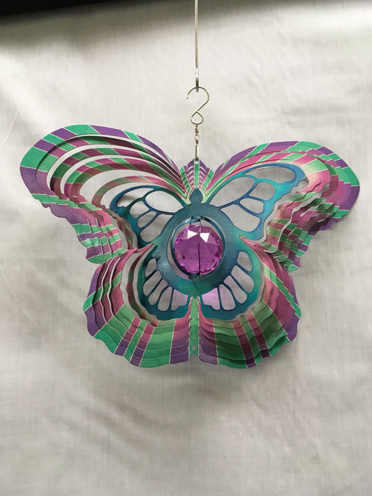 Butterfly Shape Blue Large - Wind Spinner