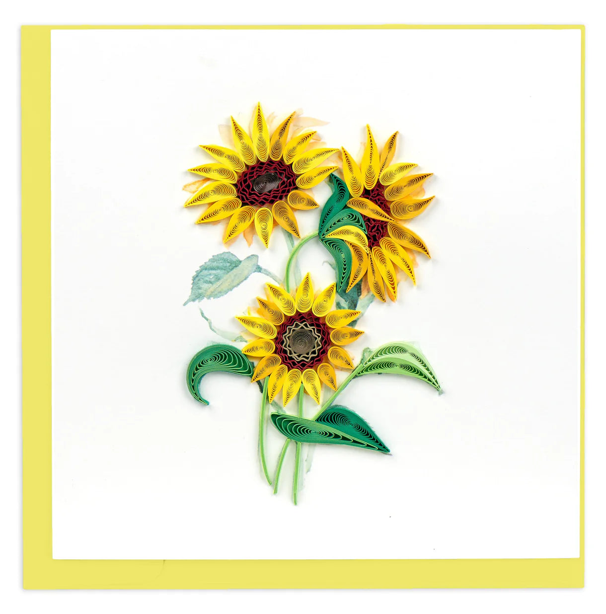 Quilling Card - Wild Sunflowers - handcrafted - Blank inside