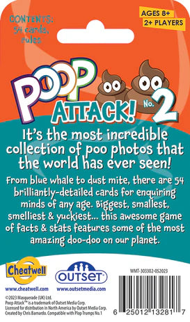 Poop Attack No. 2 - Card Game, Ages 8 and up