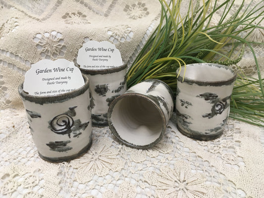Garden Wine Cup, Birch Bark - Pavlo Pottery - Canadian Handmade