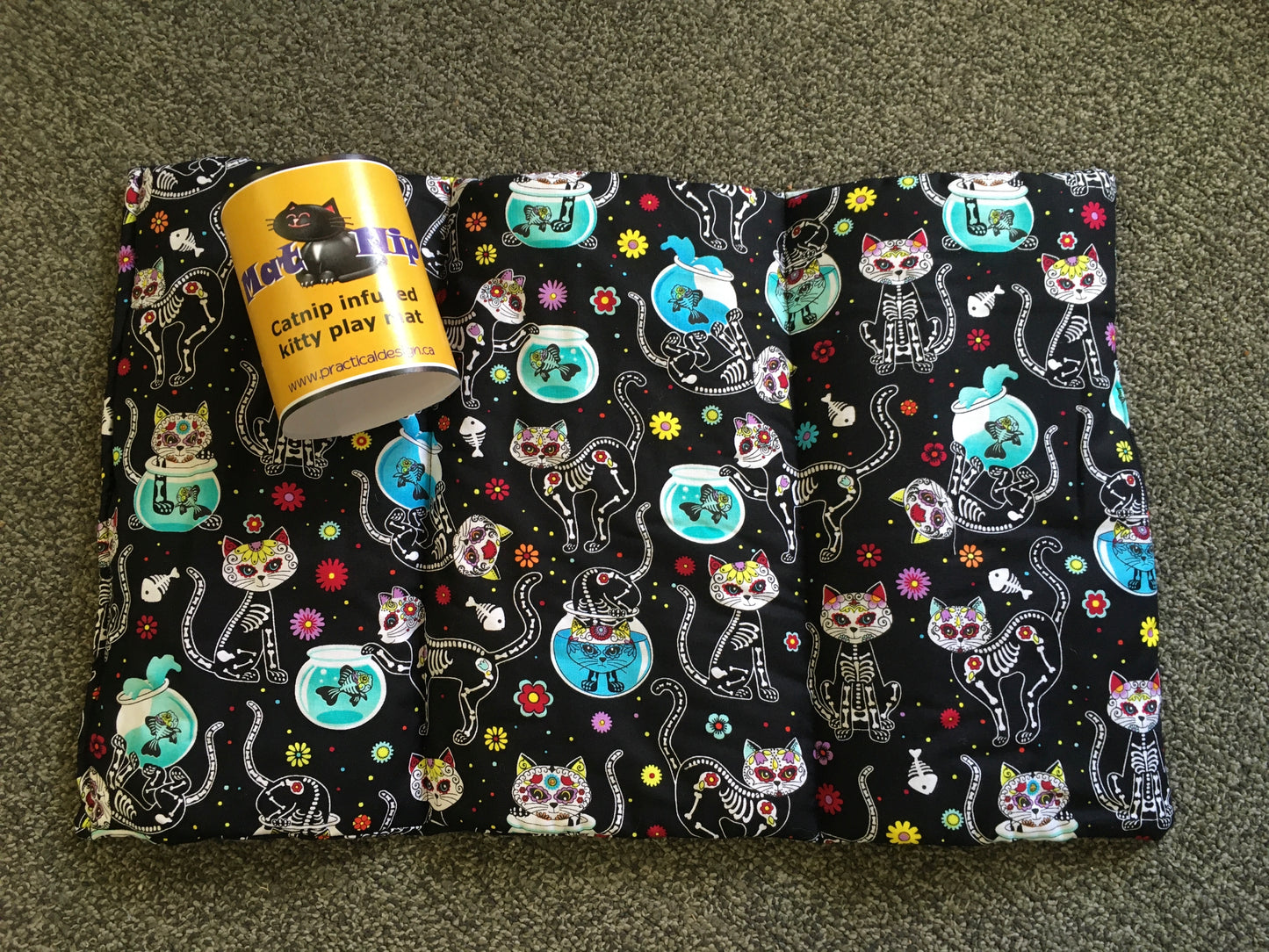 Mat Nip - Skeleton Cats - Catnip infused Kitty play mat