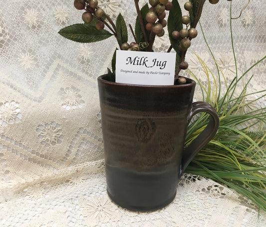 Milk Jug, Brown - Pavlo Pottery - Canadian Handmade