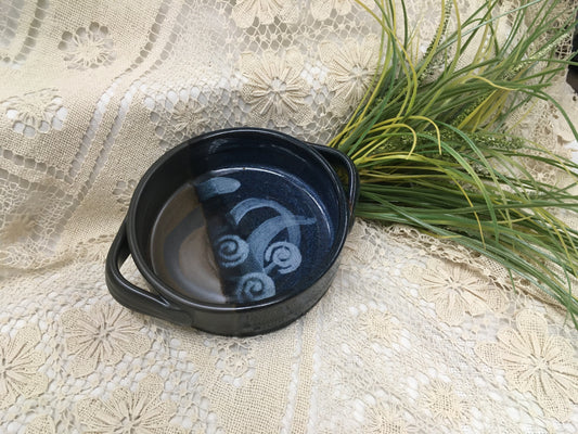 Brie Baker with Handles, Blue Stone - Pavlo Pottery - Canadian Handmade