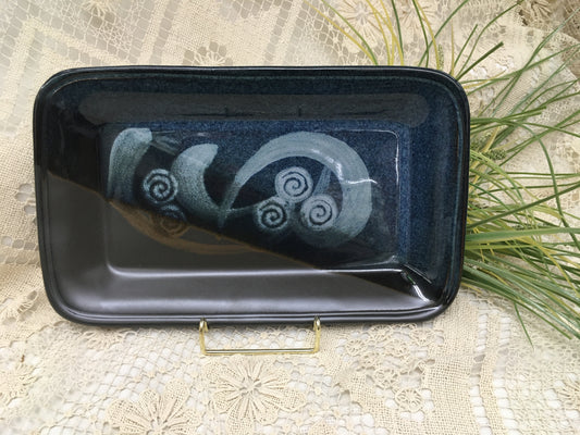 Rectangular Tray, Blue Stone - Pavlo Pottery - Canadian Handmade