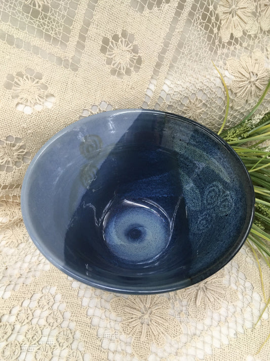 Bowl Medium Deep, Ocean Blue - Pavlo Pottery - Canadian Handmade