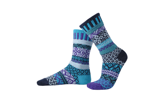 Water - Extra Large - Mismatched Crew Socks - Solmate Socks