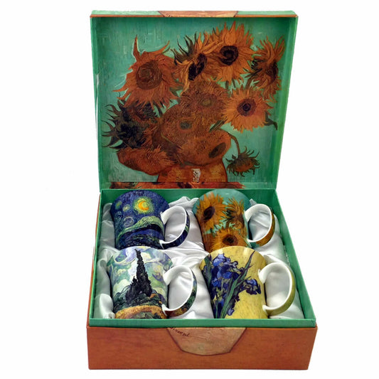 Van Gogh Classics - Set of Four Fine Bone China Mugs in Collector Box