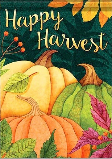 Pumpkin Patch - Happy Harvest - Garden Flag - 12.5 " x 18"