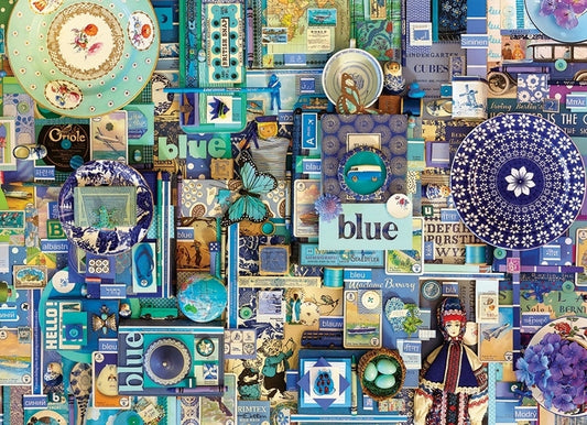 Blue - 1000 Piece Cobble Hill Puzzle - Shelley Davies