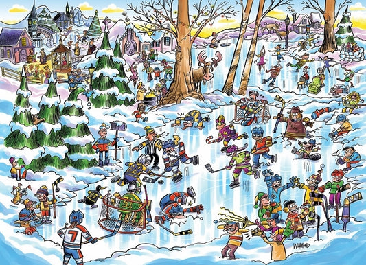 Hockey Town, Doodletown - 1000 piece - Cobble Hill Puzzle