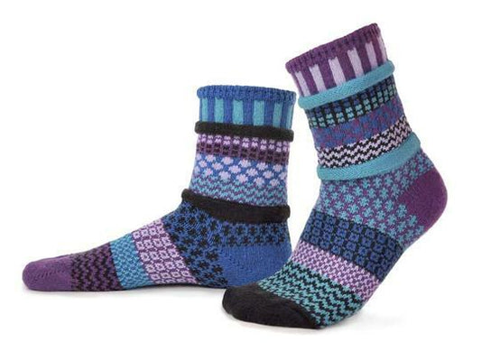 Raspberry - Small - Mismatched Crew Socks - Solmate Socks