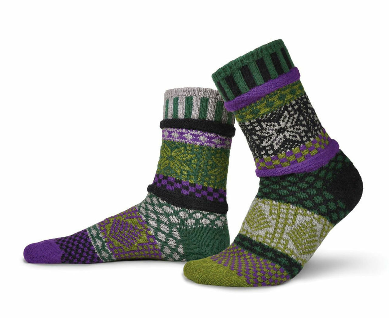 Balsam - Small - Mismatched Crew Socks - Solmate Socks