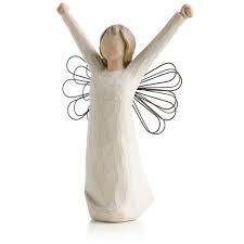 Willow Tree: Courage - Angel with Arms Raised - Wire Wings