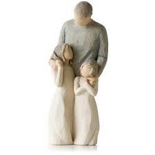 Willow Tree: My Girls - Father with 2 Girls