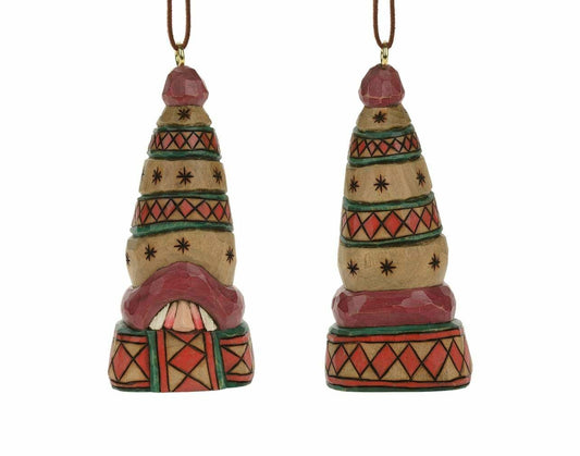 Cottage Carvings Below Zero Scarf Santa Head Ornament - 5" - will stand or hang - Canadian Artist Dave Francis