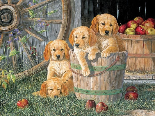 Puppy Pail - Family Pieces - 350 piece Cobble Hill Puzzle