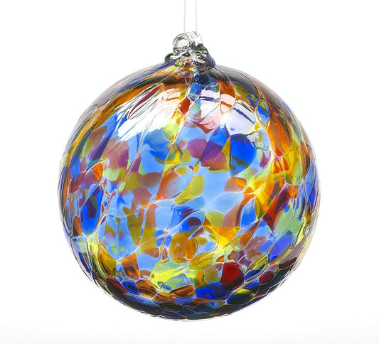 3" Calico Friendship Ball - Sunny Sky - Canadian Blown Glass