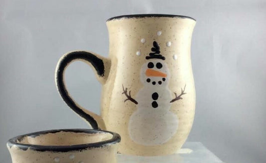 Large Mug*  -  Snowman - Canadian Handmade by Ed Lucier