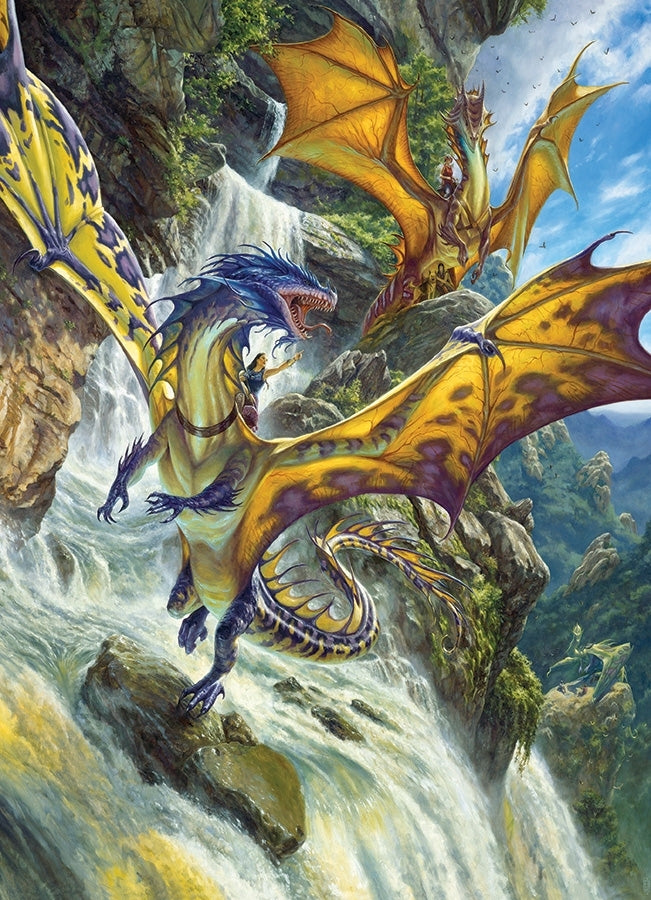 Waterfall Dragons - 1000 Piece Cobble Hill Puzzle