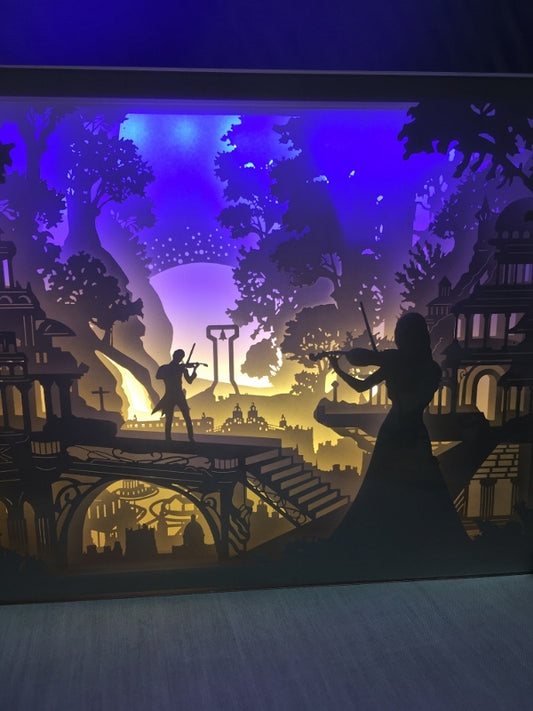 Musical Fairy - Paper Art Led Light Box