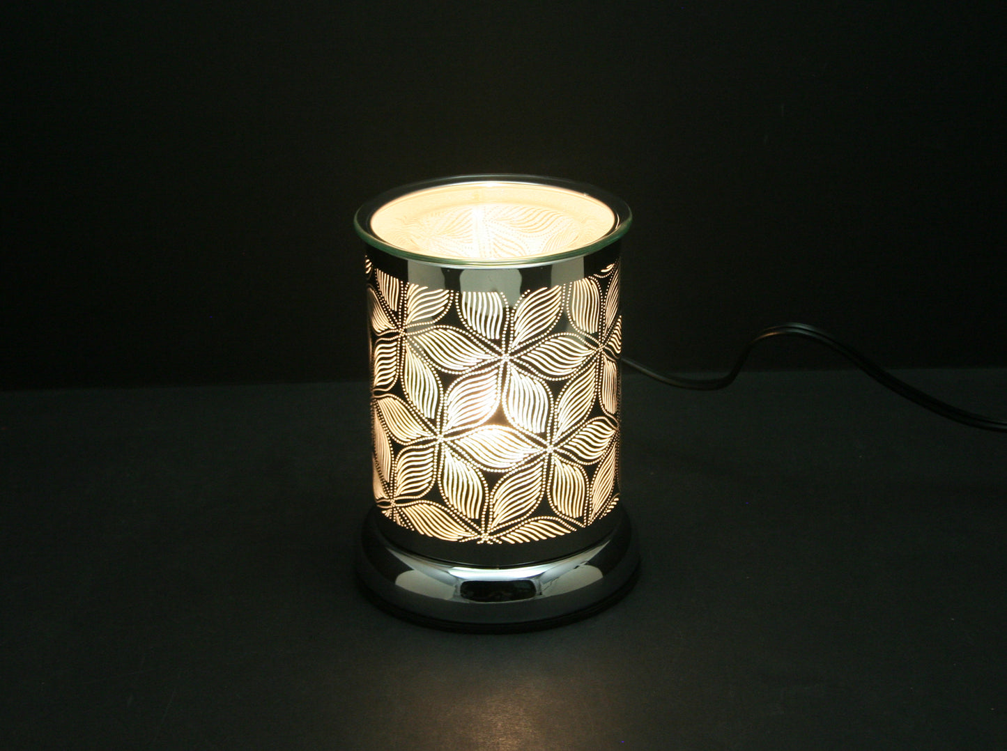 Touch Sensor Lamp - Silver Flower - Fragrance Warmer