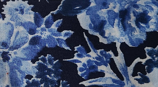 Heat Guard Cooling Tie - Blue Garden -  Handmade in Canada