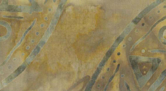 Heat Guard Cooling Tie - Olive Batik -  Handmade in Canada