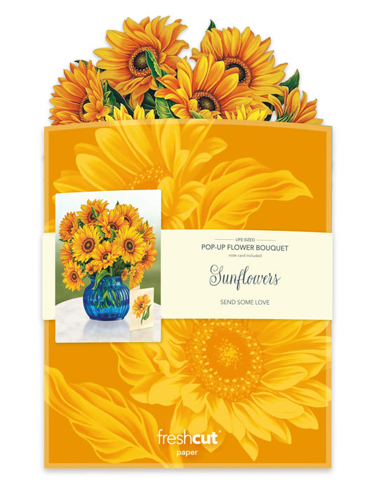 Flower Bouquet Popup Card - Sunflowers - Fresh Cut