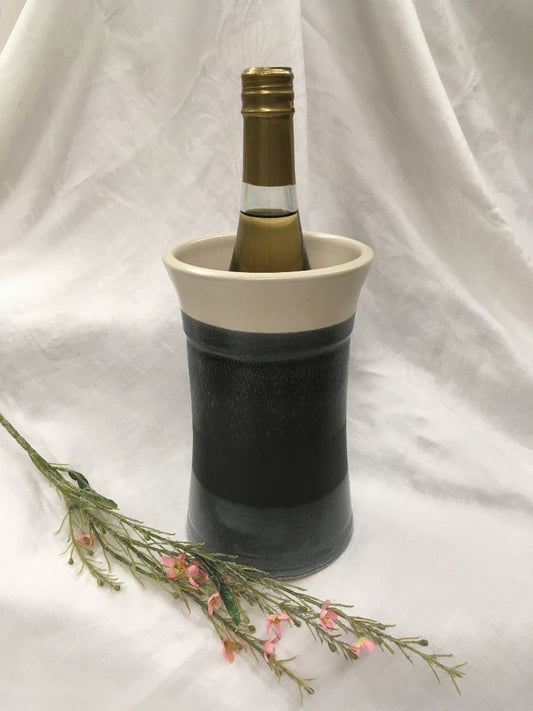 Wine Cooler, Black & White - Pavlo Pottery - Canadian Handmade