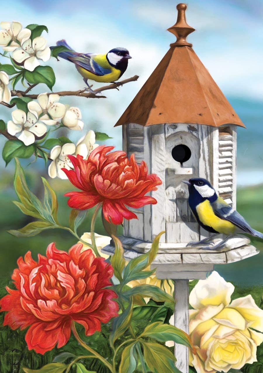 Home Sweet Birdhouse - Garden Flag - 12.5 " x 18"