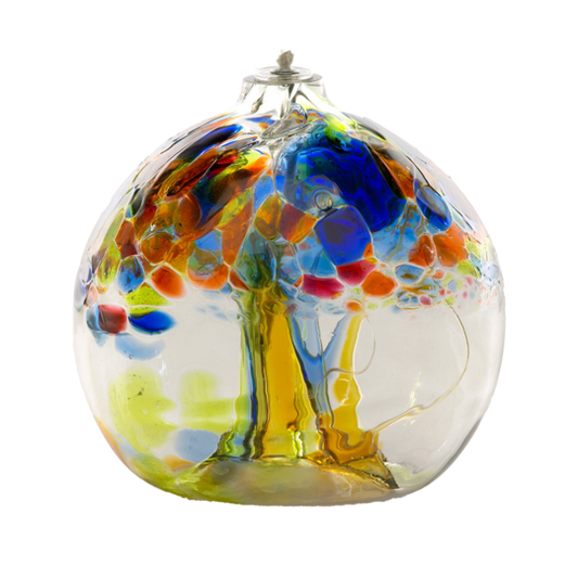 Oil Lamp Friendship Ball - HOPE - Tree of Enchantment 6"  - Canadian Blown Glass
