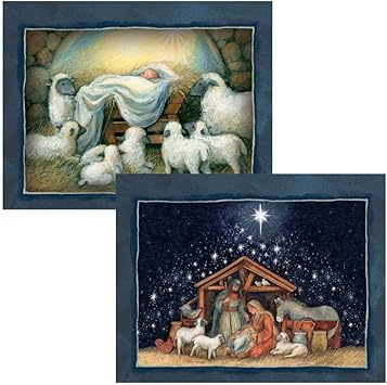Lang Christmas Cards - Nativity - 2 Designs - 18 per Box