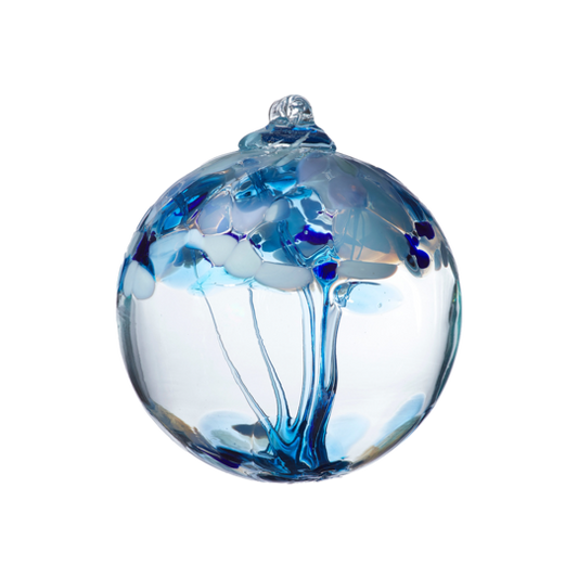 2" Tree of Enchantment Friendship Ball - Tranquility - Canadian Blown Glass